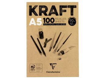 BLOCK MIT 100 KRAFT-BLÄTTERN 90 g A5