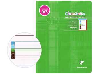 CAHIER D'ÉCRITURE SPÉCIAL DYS Clairenfantine Interligne 5 mm