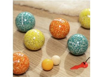 COFFRET DE 6 BOULES DE PÉTANQUE RECYCLÉES