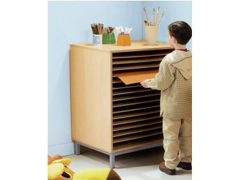 SÈCHE-DESSINS MOBILE en bois avec roulettes