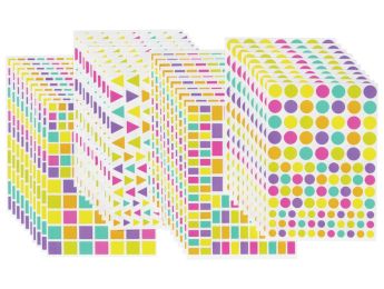 GOMMETTES GÉOMÉTRIQUES MULTITAILLES Pastel