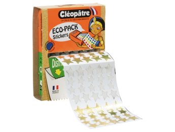 BOÎTE ECOPACK DISTRIBUTRICE  ET GOMMETTES Étoiles métallisées