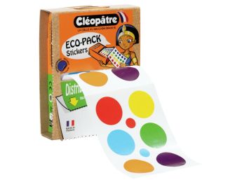 BOÎTE ECOPACK DISTRIBUTRICE  ET GOMMETTES Rondes géantes