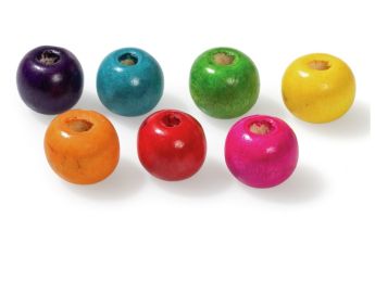 PERLES RONDES EN BOIS 10 mm