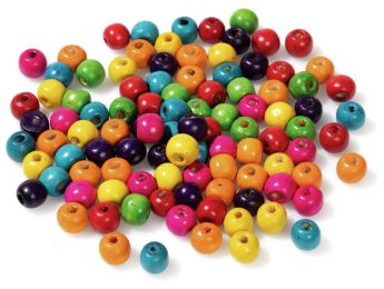 PERLES RONDES EN BOIS 10 mm