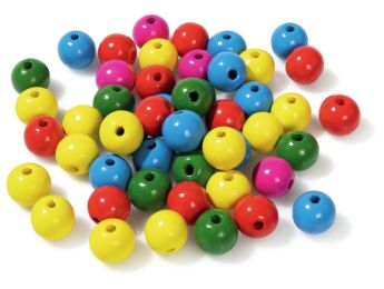 PERLES RONDES EN BOIS 15 mm