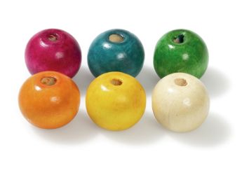 PERLES RONDES EN BOIS 20 mm
