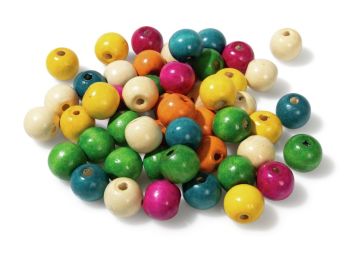 PERLES RONDES EN BOIS 20 mm