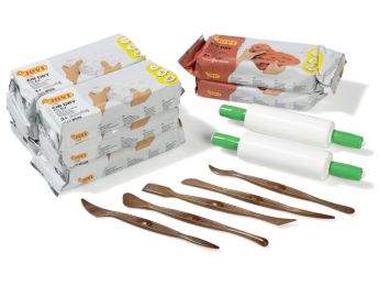SELBSTHÄRTENDE MODELLIERMASSE 8 x 500 g + Zubehör