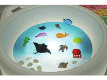 DÉCOR TRANSLUCIDE POUR TABLE SENSORIELLE Fond marin