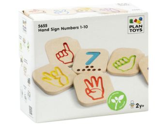 UMWELTFREUNDLICHE ZAHLEN VON 1 BIS 10 Gebärdensprache