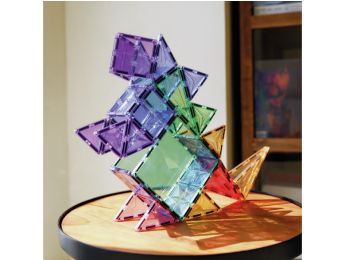 JEU DE CONSTRUCTION MAGNÉTIQUE CLEVERCLIXX Pastel - 125 pièces