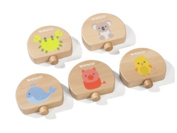 SET 5 TOTEMDIEREN van hout Scogym Evolution