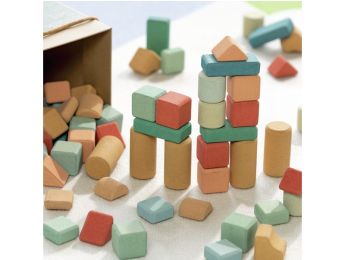 BLOCS DE CONSTRUCTION MULTIFORMES EN LIÈGE 60 pièces