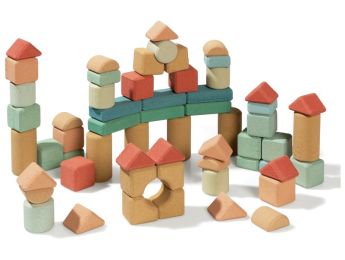 BLOCS DE CONSTRUCTION MULTIFORMES EN LIÈGE 60 pièces