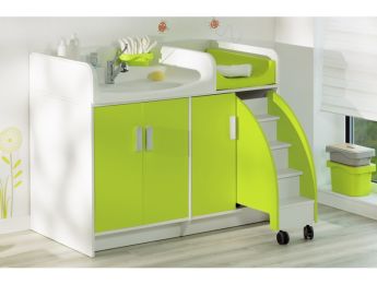 WICKELMÖBEL KAZÉO MIT KUNSTSTOFFBADEWANNE mit integrierter Trittleiter