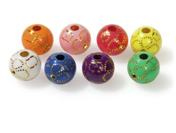 PERLEN KUGELN Golddekor