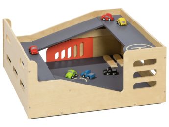 GARAGE COFFRE ET 6 VÉHICULES EN BOIS