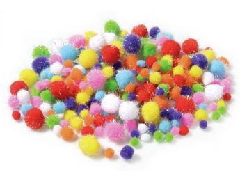 POMPONS IRISÉS MULTITAILLES