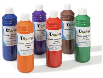 FLACONS DE GOUACHE Easywash 500 ml Couleurs secondaires