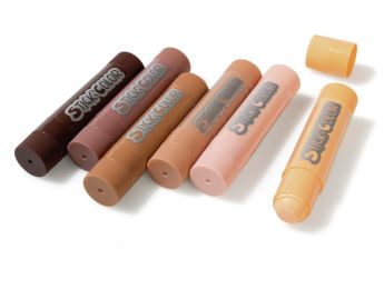GOUACHE EN STICK x 6 couleurs de peau