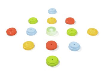 TEAMPLAY-SPEL Het kleurenvierkant