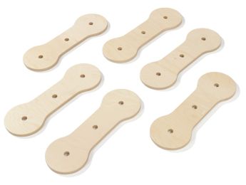 SET VAN 6 BALKEN van hout Scogym Evolution