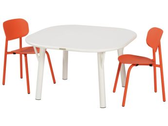 TABLE 80 x 80 cm + 2 CHAISES Zoé T6