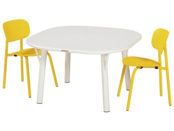 TABLE 80 x 80 cm + 2 CHAISES Zoé T6