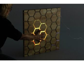 BELEUCHTETES INTERAKTIVES WABEN-PANEL