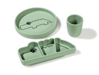 SET VAISSELLE SILICONE VERT