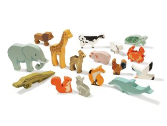 MAXI LOT FIGURINES ANIMALES EN BOIS