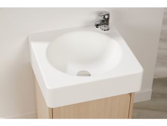 EINZELNES MÖBEL MIT WASCHBECKEN AUS SOLIDSURFACE H: 65 cm