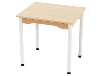 TISCH MIT MELAMINBESCHICHTETER PLATTE - METALLFUSSTEIL - Rechteckig 60x50 cm