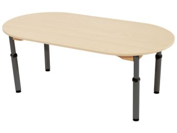 TISCH MIT MELAMINBESCHICHTETER PLATTE - HÖHENVERSTELLBAR
