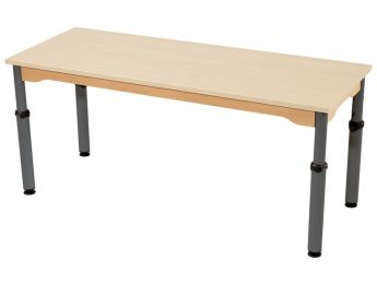 TISCH MIT MELAMINBESCHICHTETER PLATTE - HÖHENVERSTELLBAR