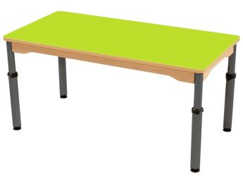 TISCH MIT BESCHICHTETER TISCHPLATTE - HÖHENVERSTELLBAR - Rechteckig 120x60 cm