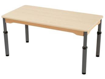 TISCH MIT BESCHICHTETER TISCHPLATTE - HÖHENVERSTELLBAR - Rechteckig 120x60 cm