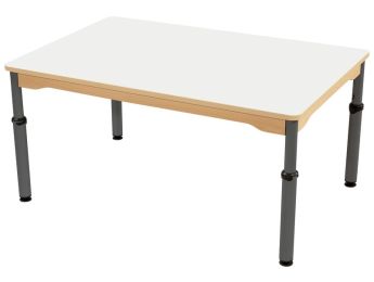 TISCH MIT BESCHICHTETER TISCHPLATTE - HÖHENVERSTELLBAR - Rechteckig 120x80 cm
