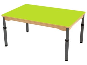 TISCH MIT BESCHICHTETER TISCHPLATTE - HÖHENVERSTELLBAR - Rechteckig 120x80 cm