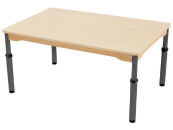 TISCH MIT BESCHICHTETER TISCHPLATTE - HÖHENVERSTELLBAR - Rechteckig 120x80 cm