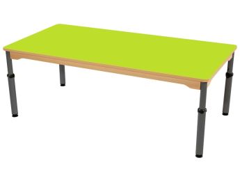 TISCH MIT BESCHICHTETER TISCHPLATTE - HÖHENVERSTELLBAR - Rechteckig 160x80 cm