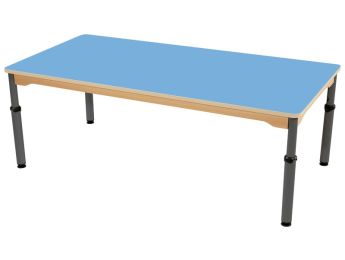 TISCH MIT BESCHICHTETER TISCHPLATTE - HÖHENVERSTELLBAR - Rechteckig 160x80 cm