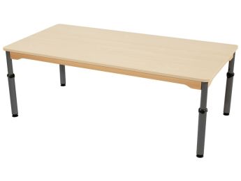 TISCH MIT BESCHICHTETER TISCHPLATTE - HÖHENVERSTELLBAR - Rechteckig 160x80 cm
