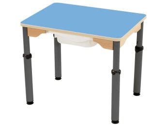 TISCH BESCHICHTETE TISCHPLATTE+BEHÄLTER-HÖHENVERST - Rechteck 70x50cm