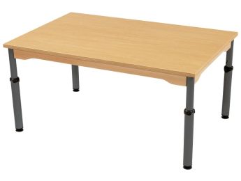 TISCH MIT GERÄUSCHARMER PLATTE - HÖHENVERSTELLBAR - Rechteckig 120x80 cm