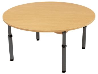 TISCH MIT GERÄUSCHARMER PLATTE - HÖHENVERSTELLBAR - Rund Ø 120 cm