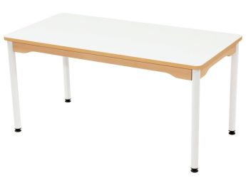 TISCH MIT ABWISCHBARER PLATTE - METALLFUSSTEIL - Rechteckig 120x60 cm
