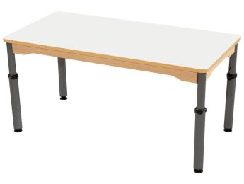TABLE PLATEAU EFFAÇABLE - RÉGLABLE EN HAUTEUR - Rectangle 120x60 cm