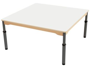 TISCH MIT BESCHICHTETER TISCHPLATTE - HÖHENVERSTELLBAR - Viereckig 120x120 cm